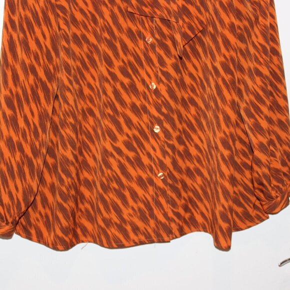 Eloquii Print Tie Neck Long Sleeve  Blouse  Women Size 16 - Picture 3 of 8